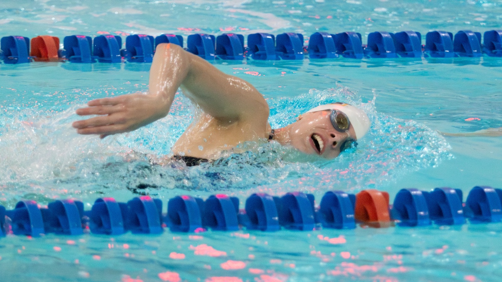 Ali Pecore at the Blue/Gold meet, 2025-26