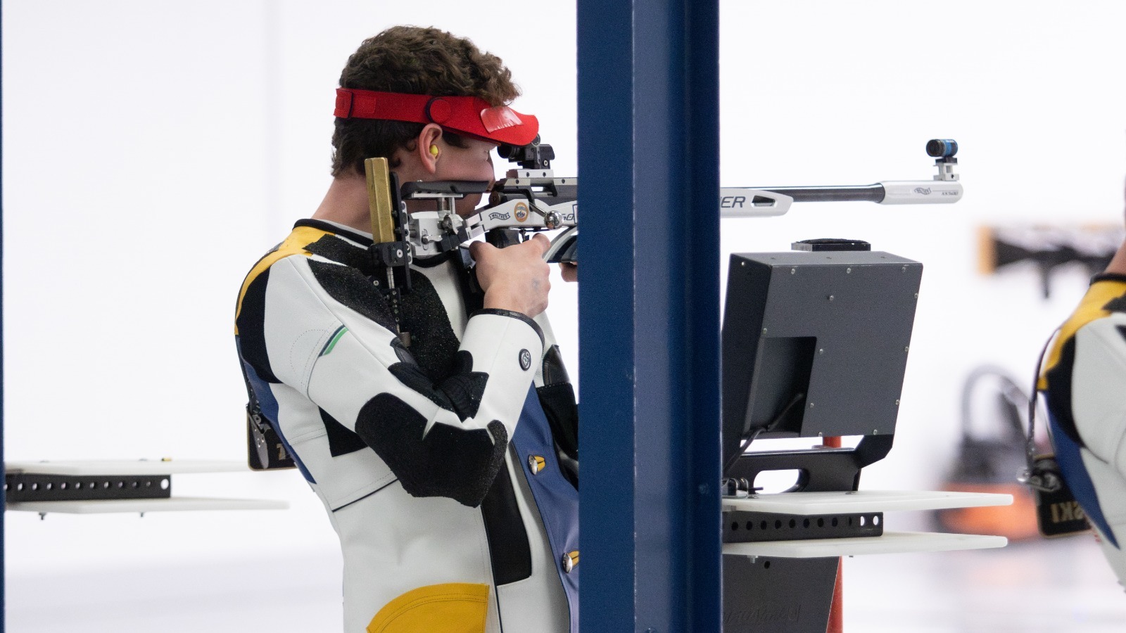 Marshall Schmidt shoots vs. Ohio State on Oct. 17, 2025