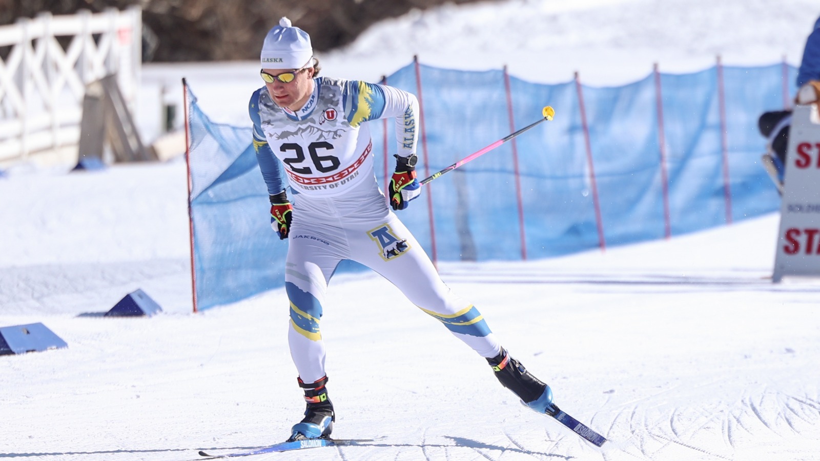 Gabriele Rigaudo skies in the 7.5k freestyle at the Utah Invitational, Jan. 24, 2026