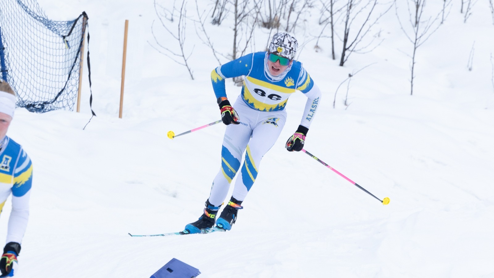 Ben Dohlby in the 10k freestyle at the UAF Invite, Feb. 2025