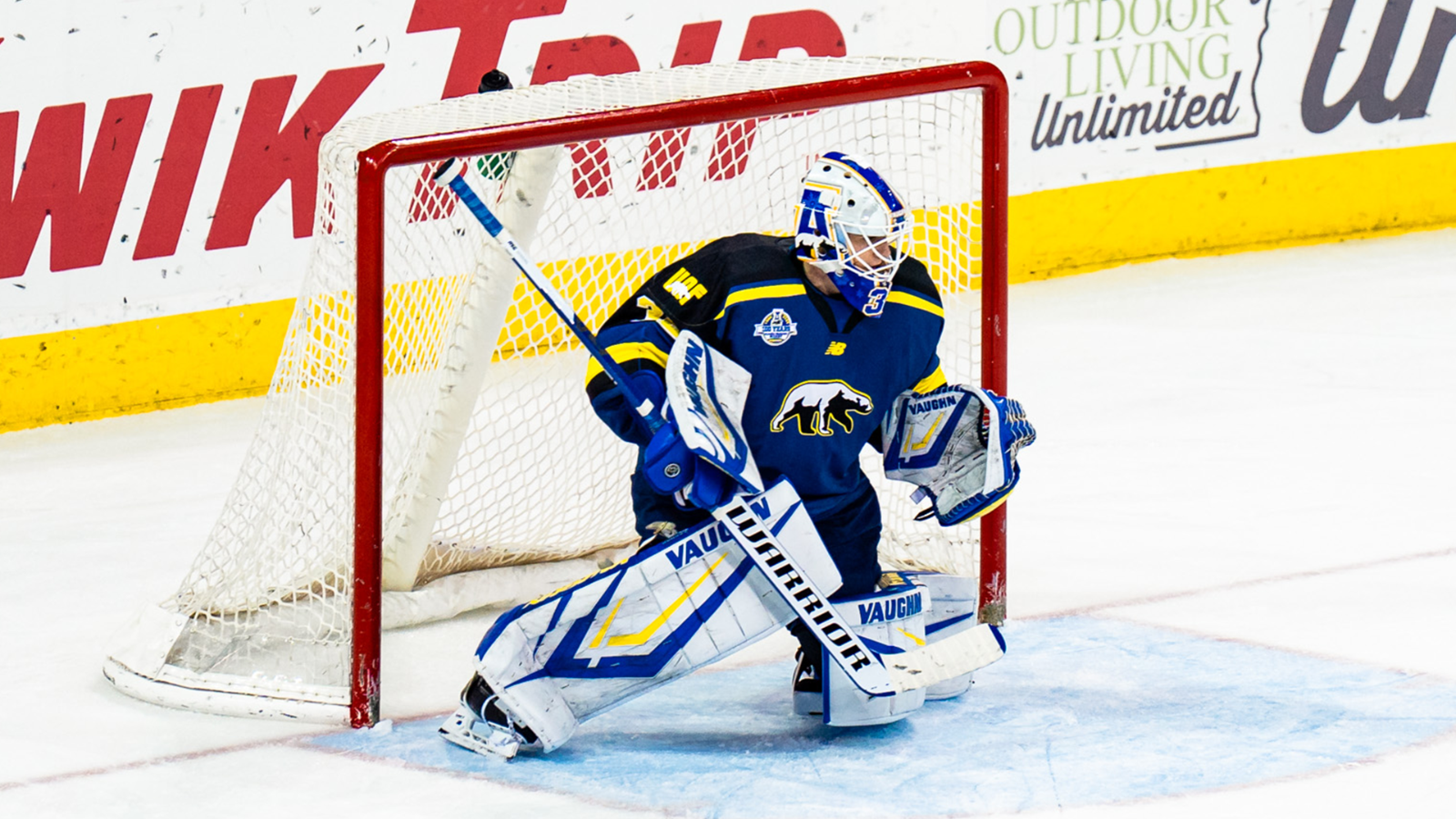 Calvin Vachon in net at Wisconsin