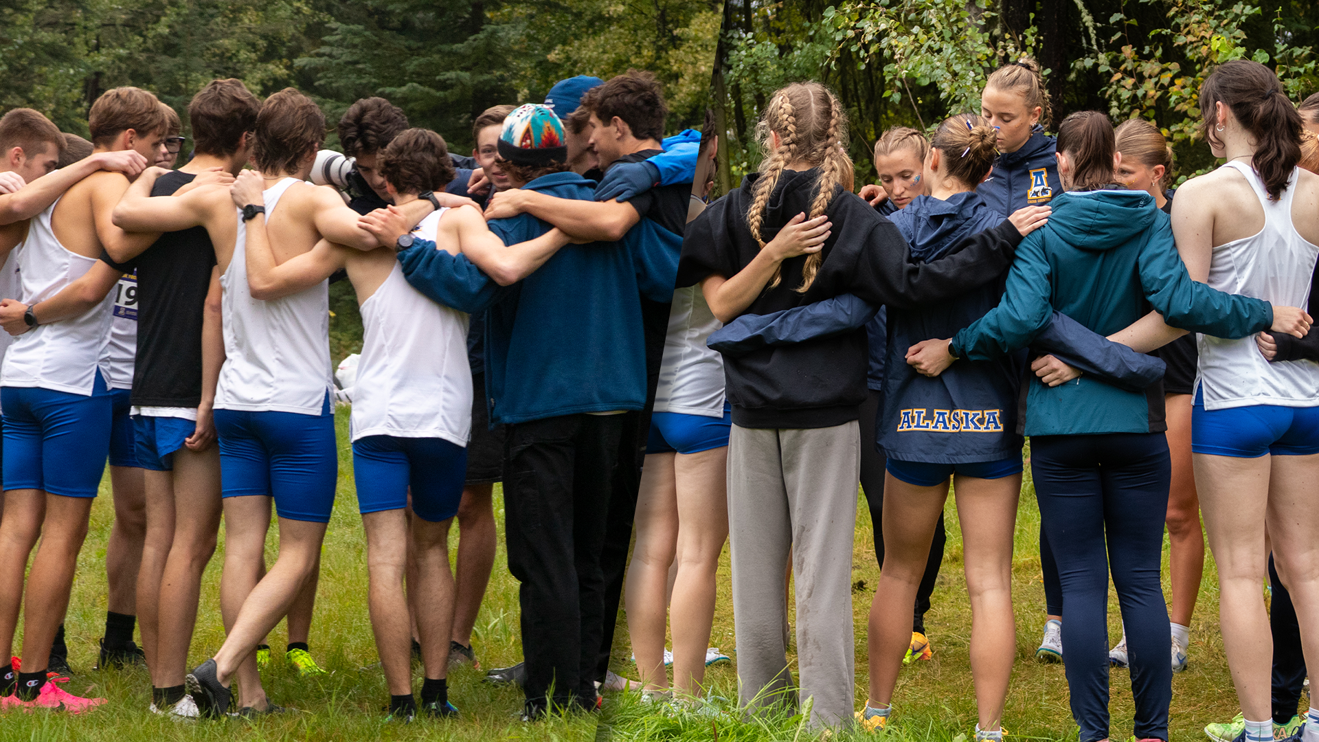 Men's and women's cross country teams vs. UAA