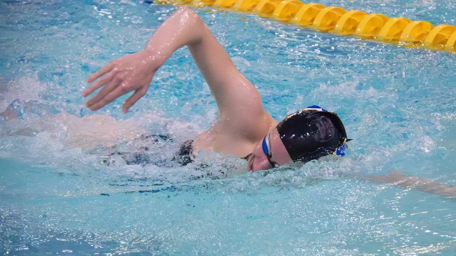 A Nanook swims freestyle vs. Westmont, Jan. 2026