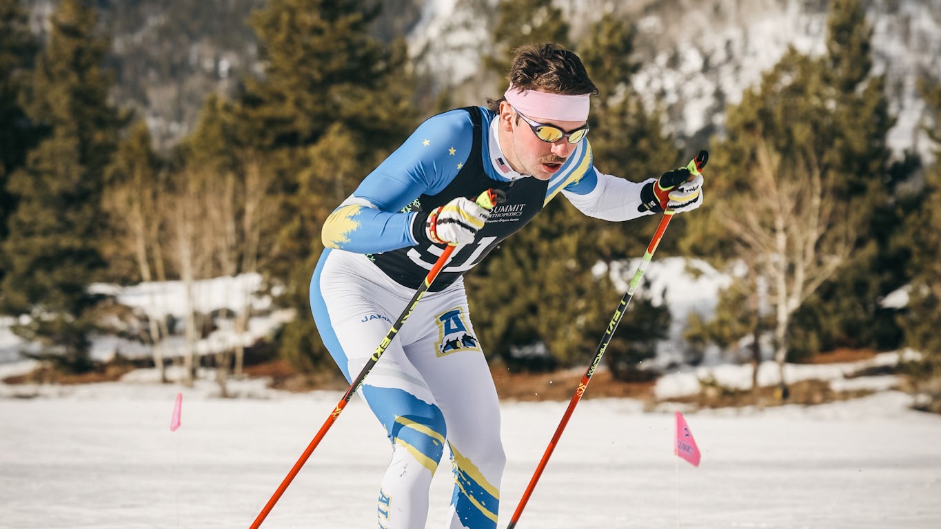 Philipp Moosmayer skis in the 7.5k freestyle at the Denver Invitational, Feb. 2026