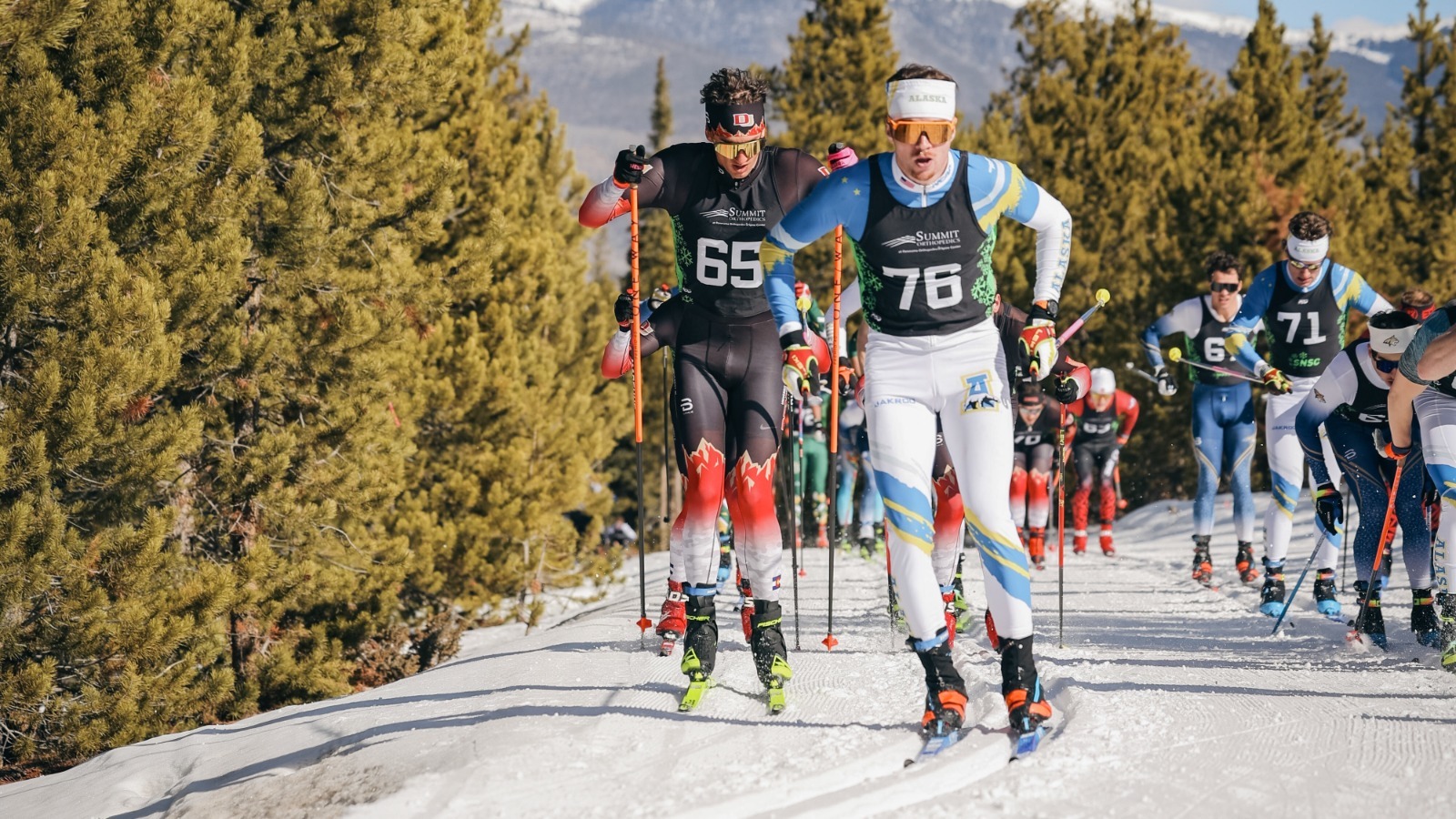 Blake Hanley skis in the 10k Classic at the Denver Invitational, Feb. 2026