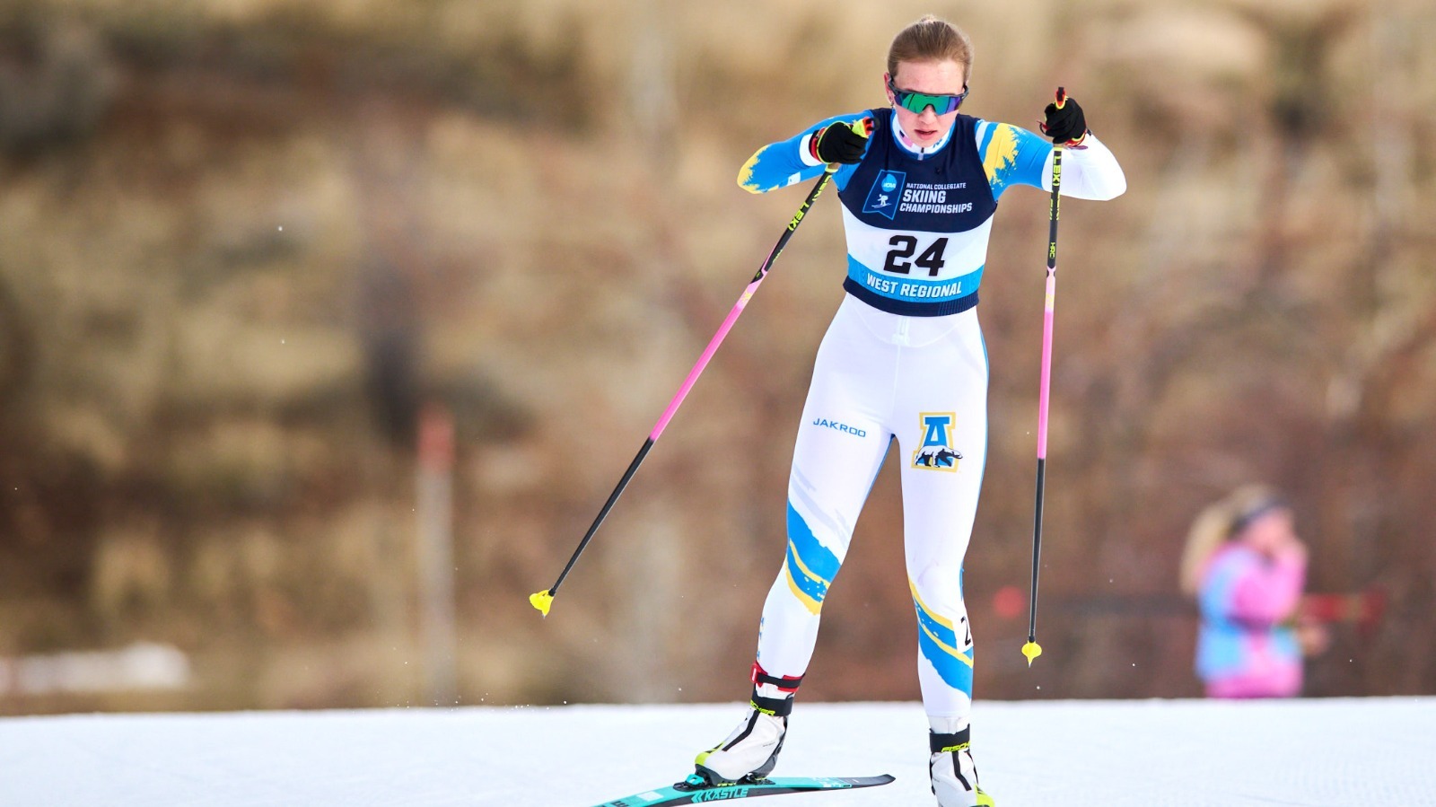 Kolibri Drobish skiing in the 20k freestyle at the RMISA Championships, Feb. 2026