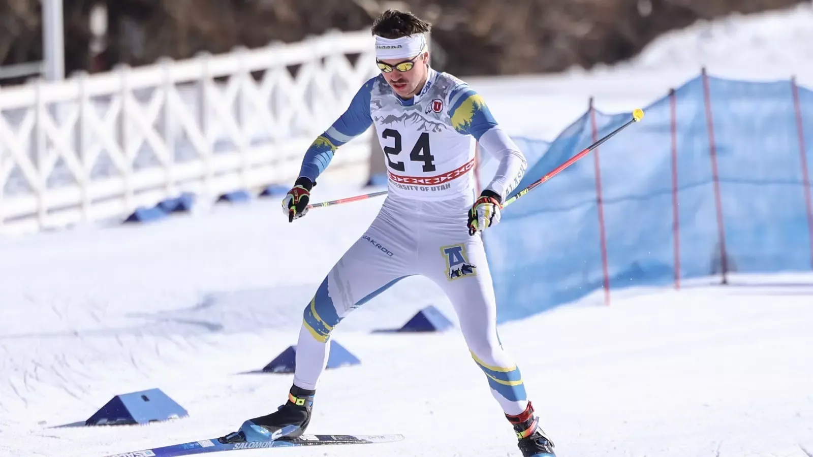 Philipp Moosmayer skiing in the 7.5k freestyle at the 2026 Utah Invitational