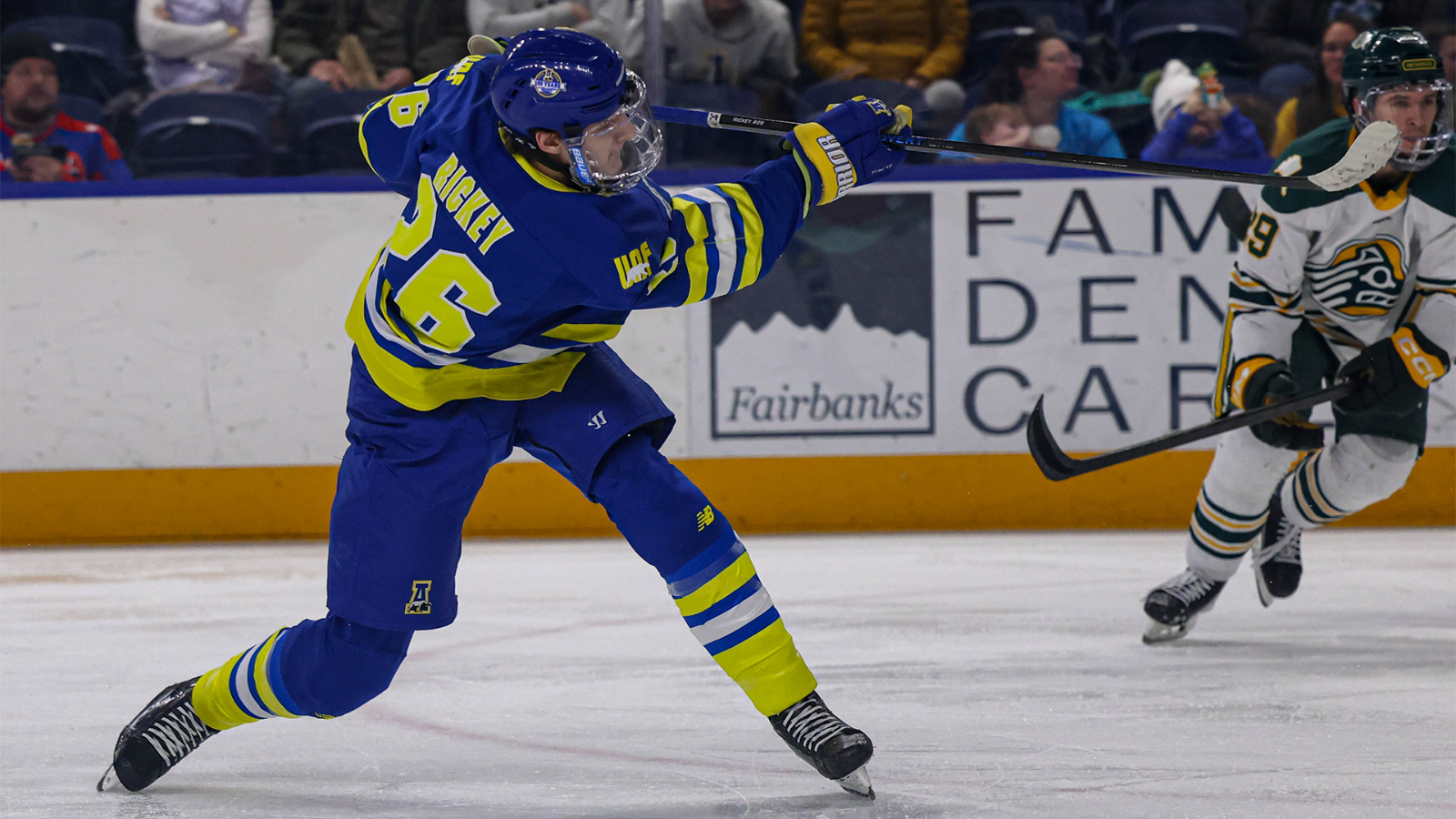 Nathan Rickey fires a shot against UAA
