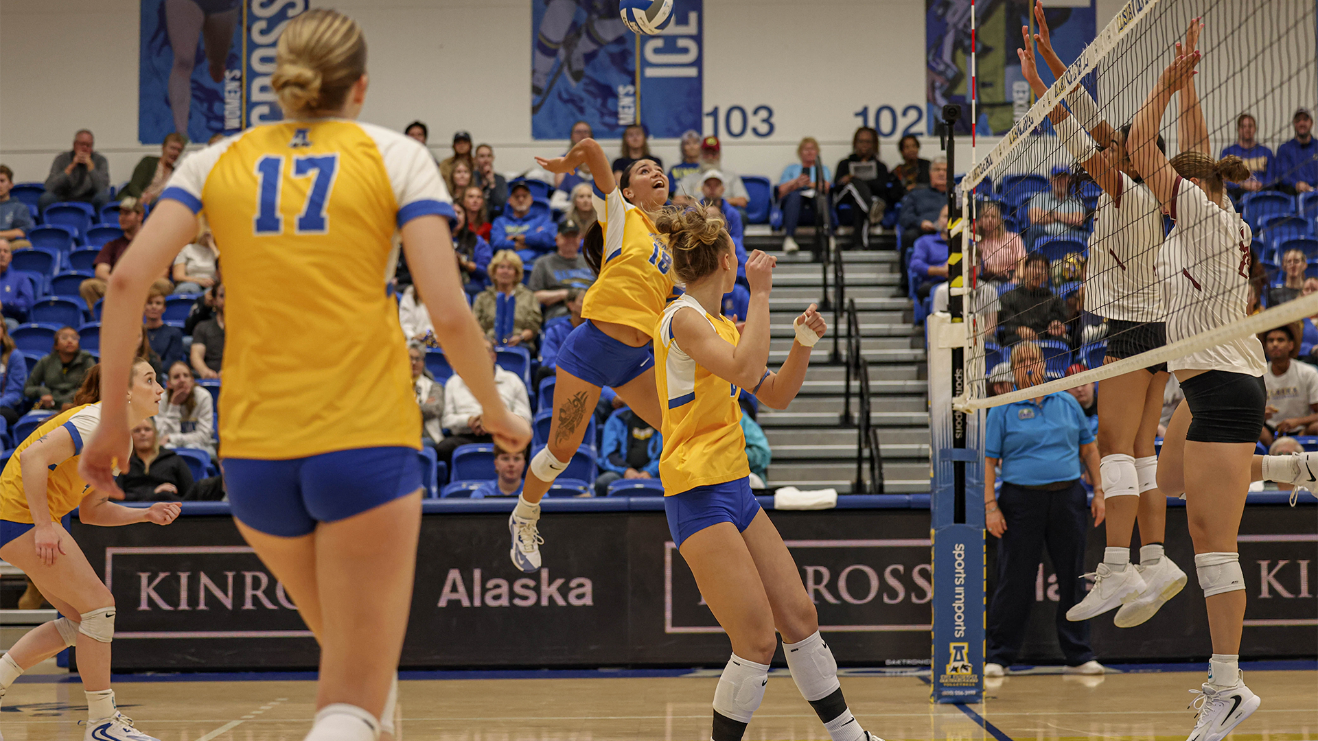 Haylee Lyons on the attack against Seattle Pacific