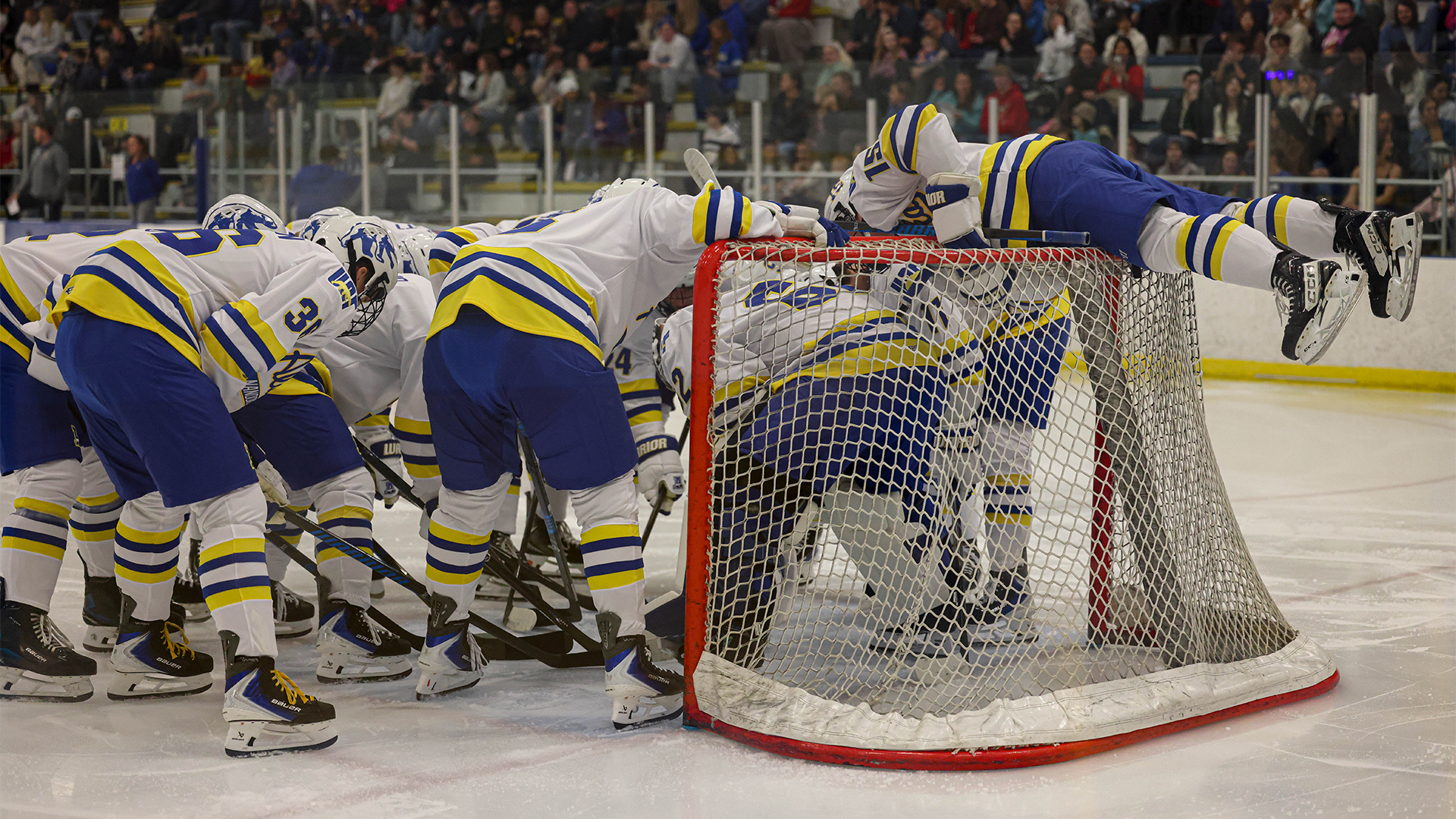 Nanooks Gold Team sets up pregame to the annual Blue/Gold scrimmage 2026