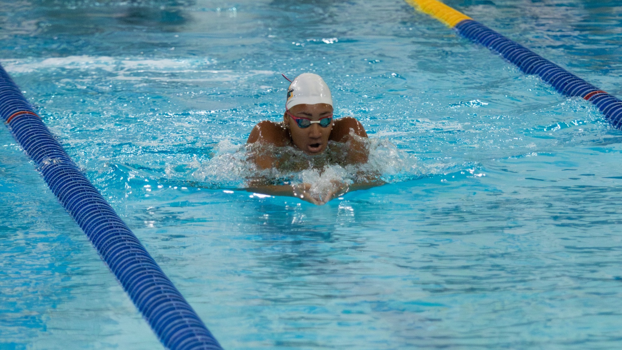 Sariah Rodgers at the 2025-26 Blue/Gold meet