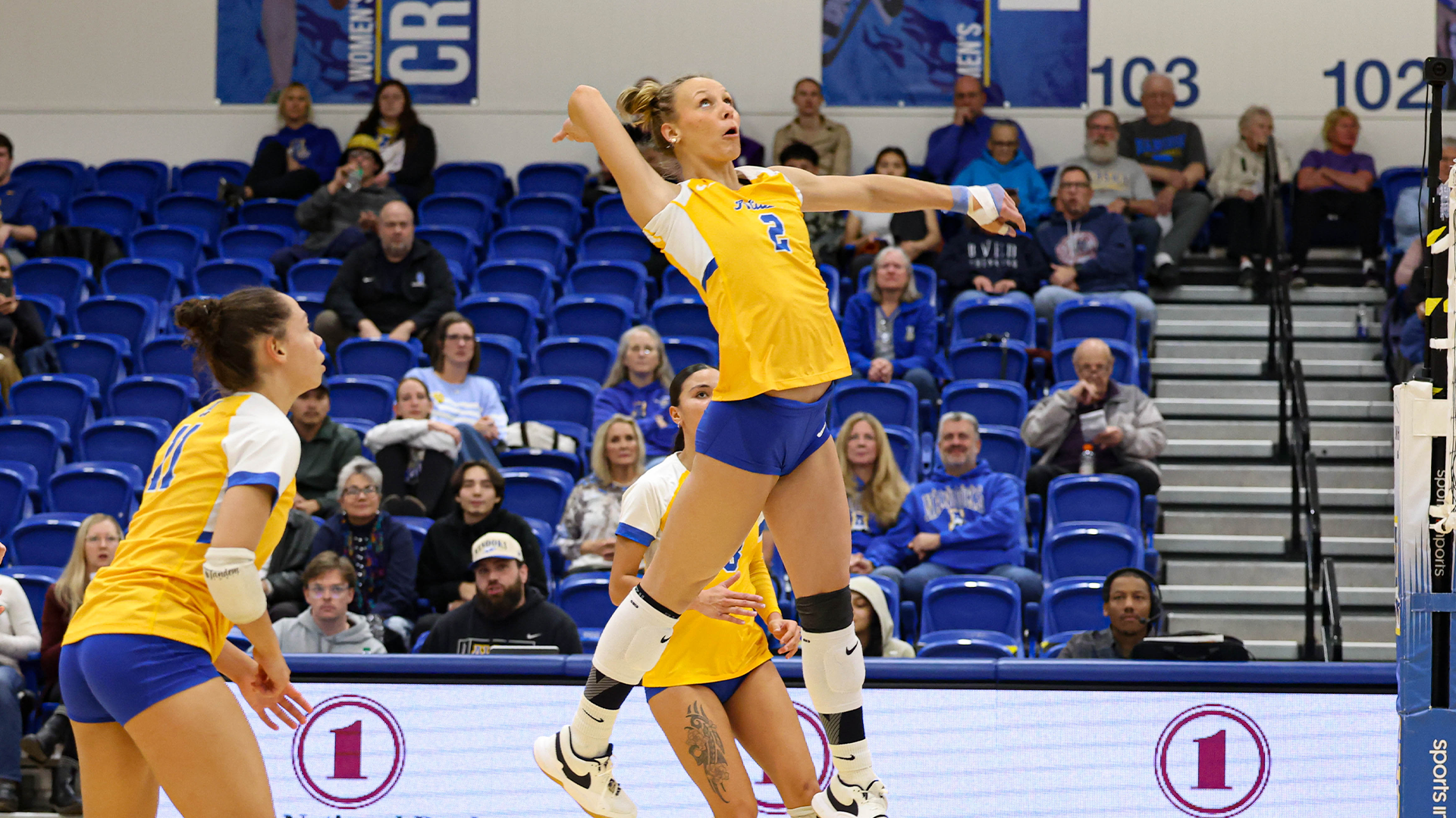 Presley Engelauf on the attack versus Simon Fraser
