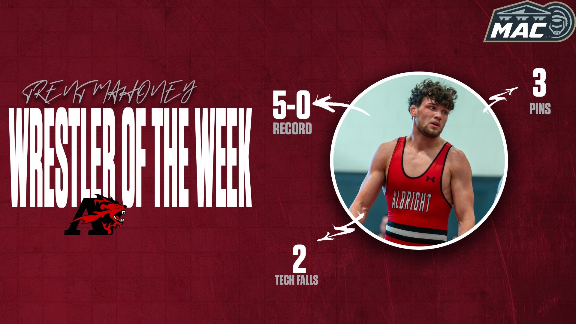 Trent Mahoney MAC Wrestler of the Week 