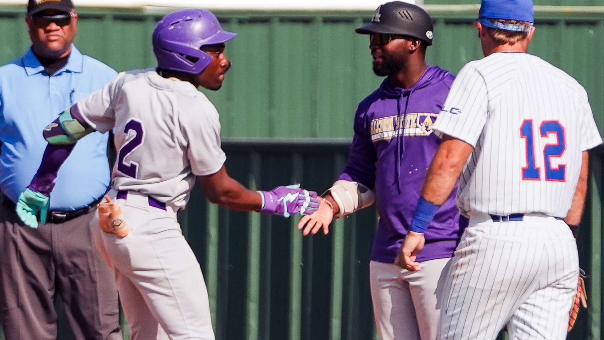 Kanious Davis at First Base After Hit at HCU 2026