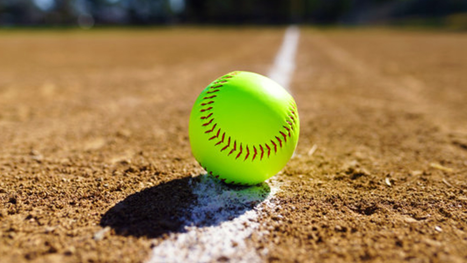 Softball Stock Photo Ball on Field Line 2026