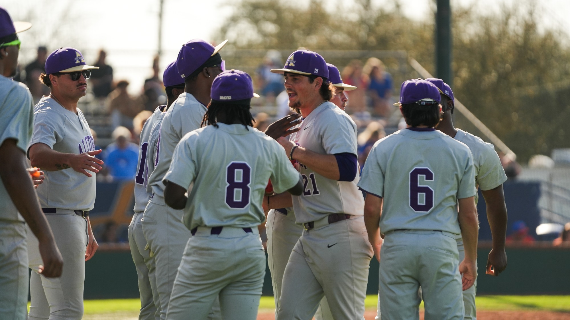 Baseball Team Dugout Return at Houston Christian