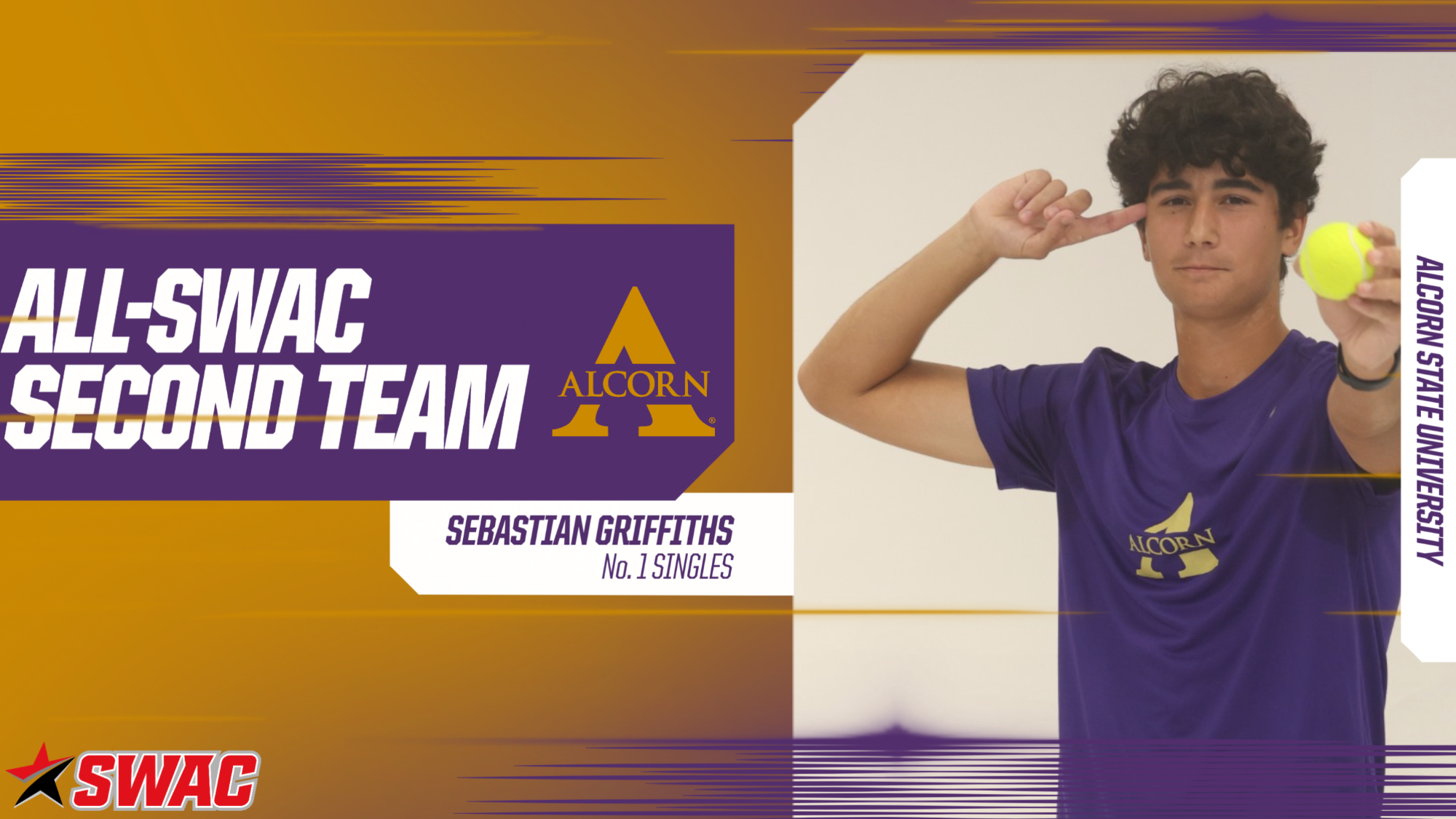 Sebastian Griffiths All-SWAC Second Team 2026
