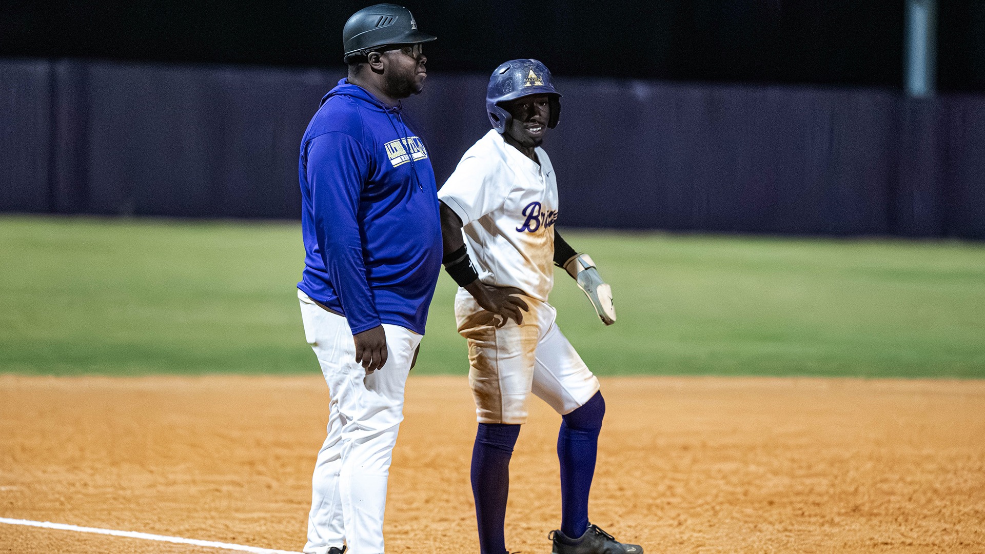 Rayfield Adams III with Coach at Third Base