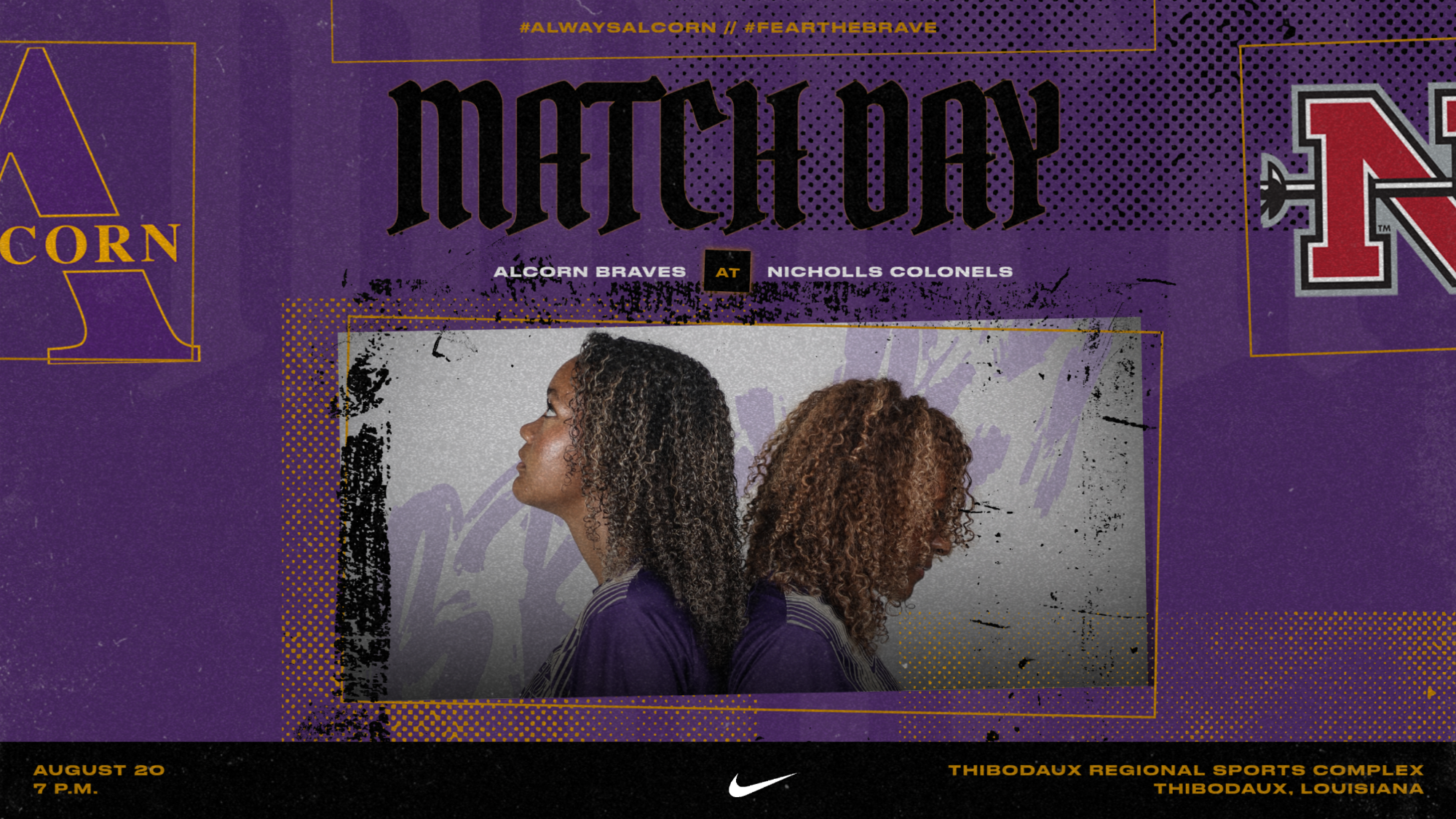 Alcorn v Nicholls Soccer Preview Graphic 2026