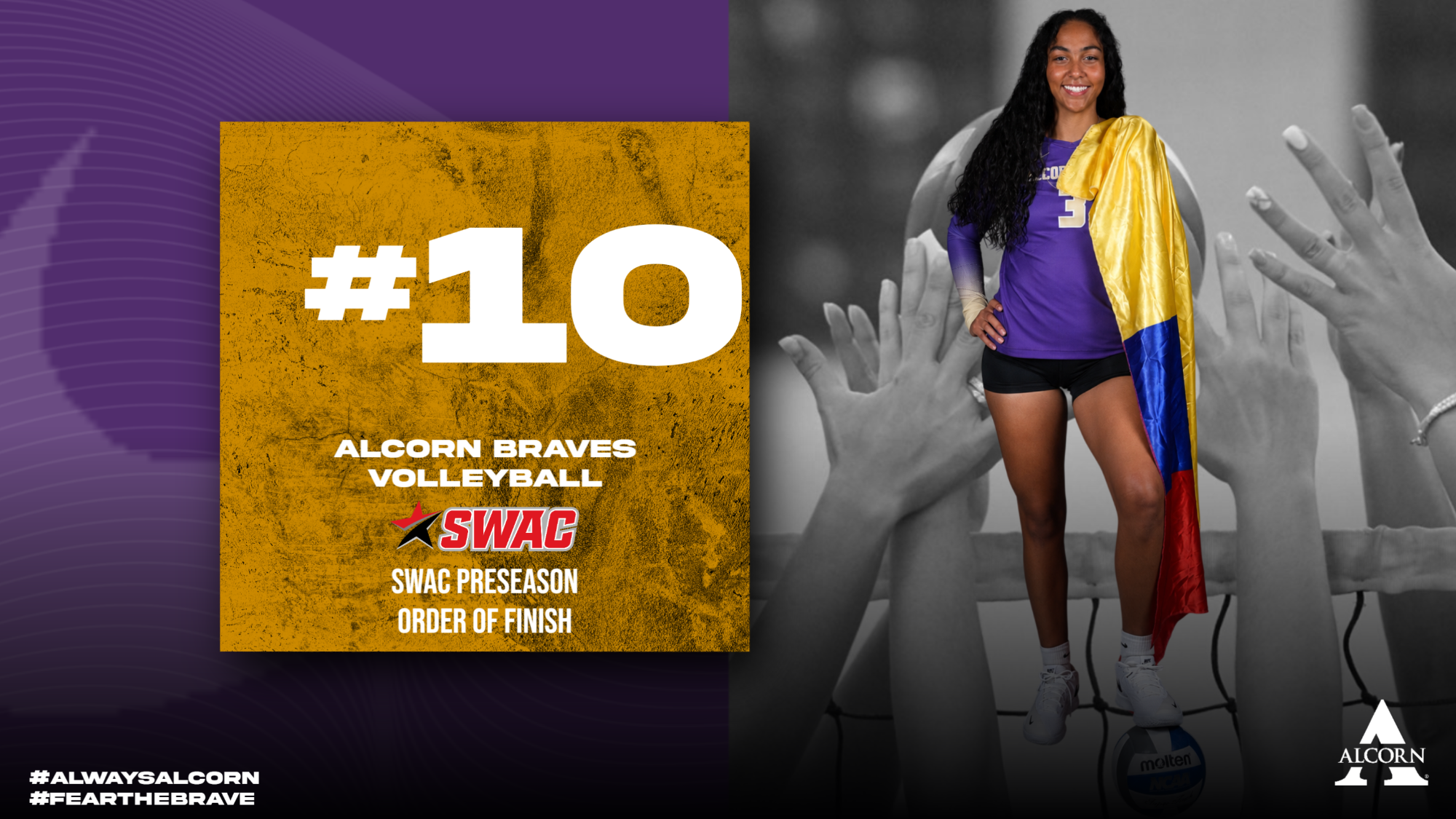 2026 SWAC VBall Preseason Order Graphic