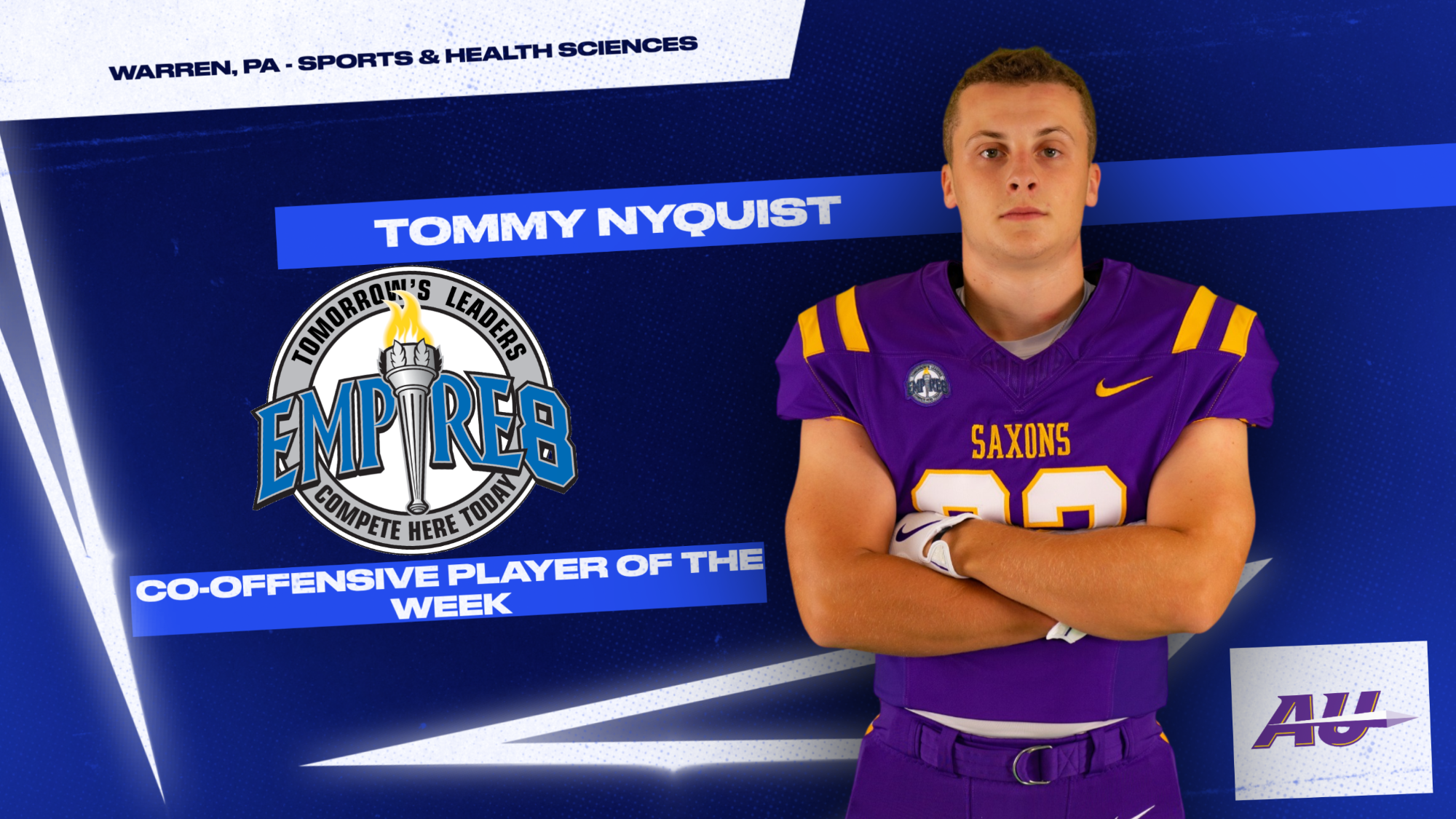 Empire 8 Football Co-Offensive Player of the Week - Tommy Nyquist