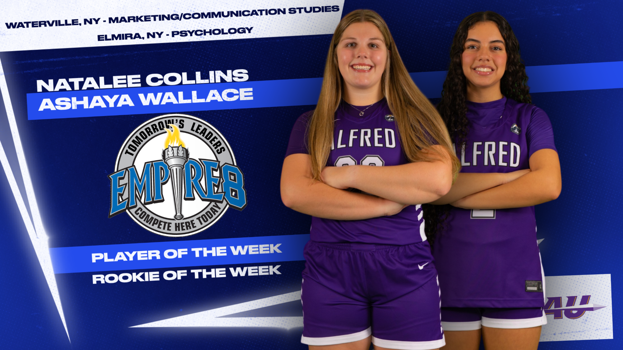 Empire 8 Women's Basketball Player/Rookie of the Week - Natalee Collins/Ashaya Wallace