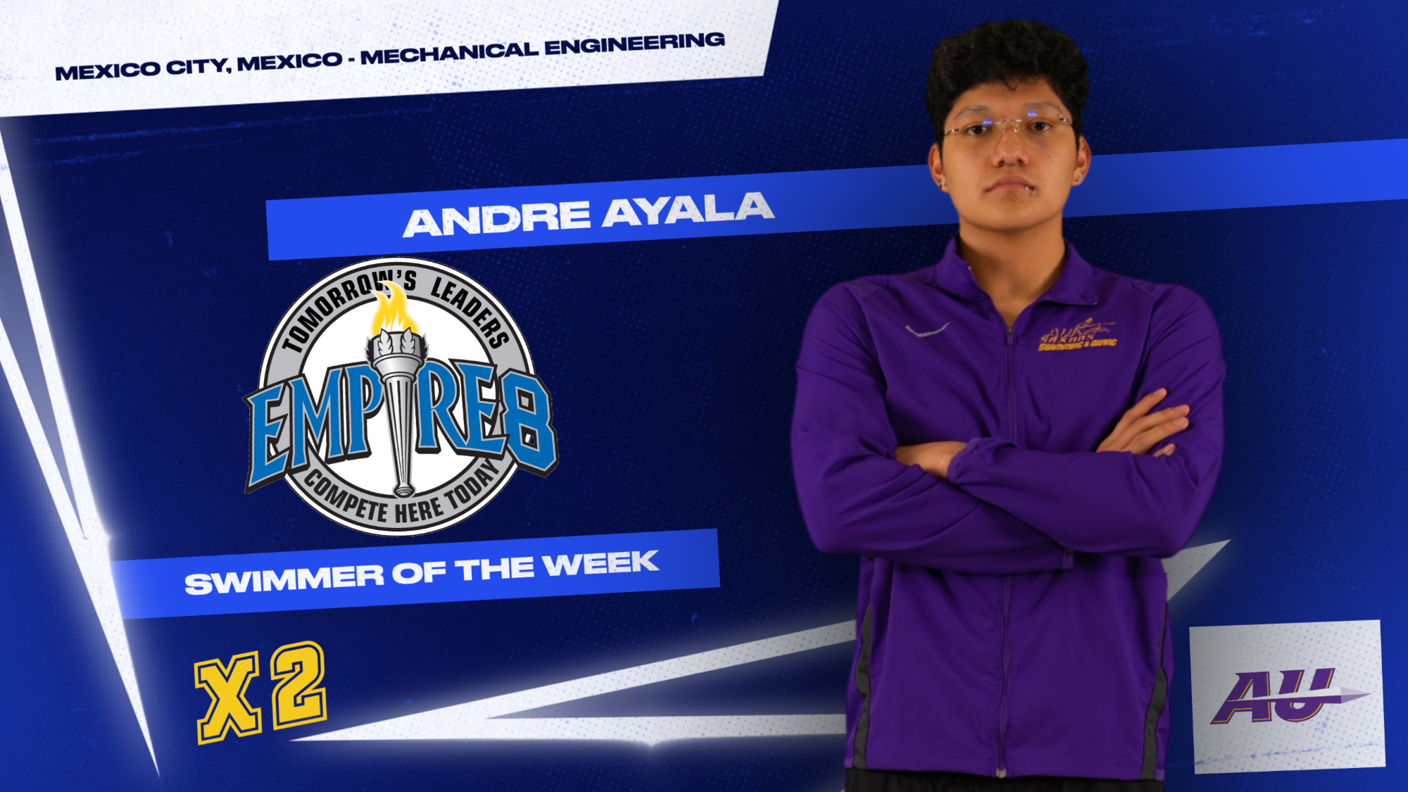 Andre Ayala - Empire 8 Men's Swimmer of the Week