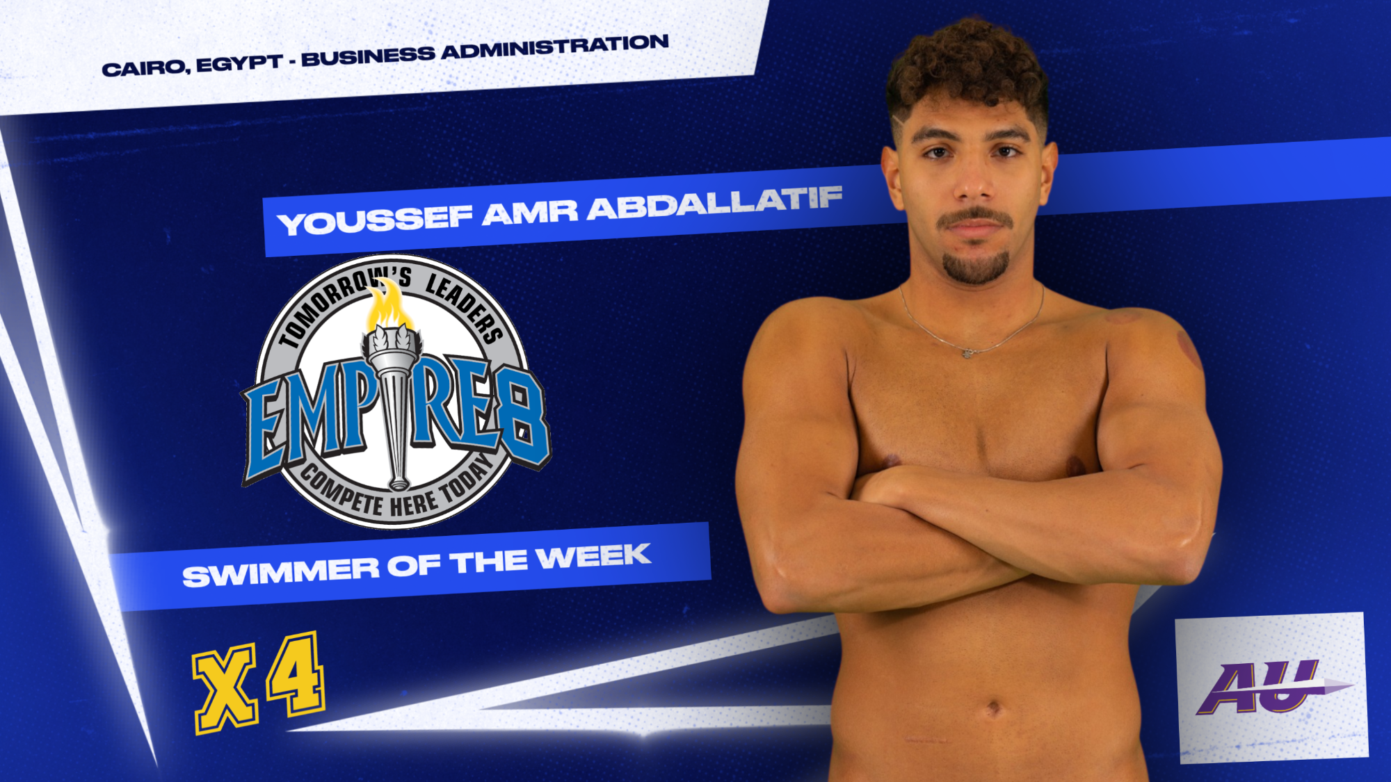 Empire 8 Men's Swimming & Diving Swimmer of the Week - Youssef amr Abdallatif