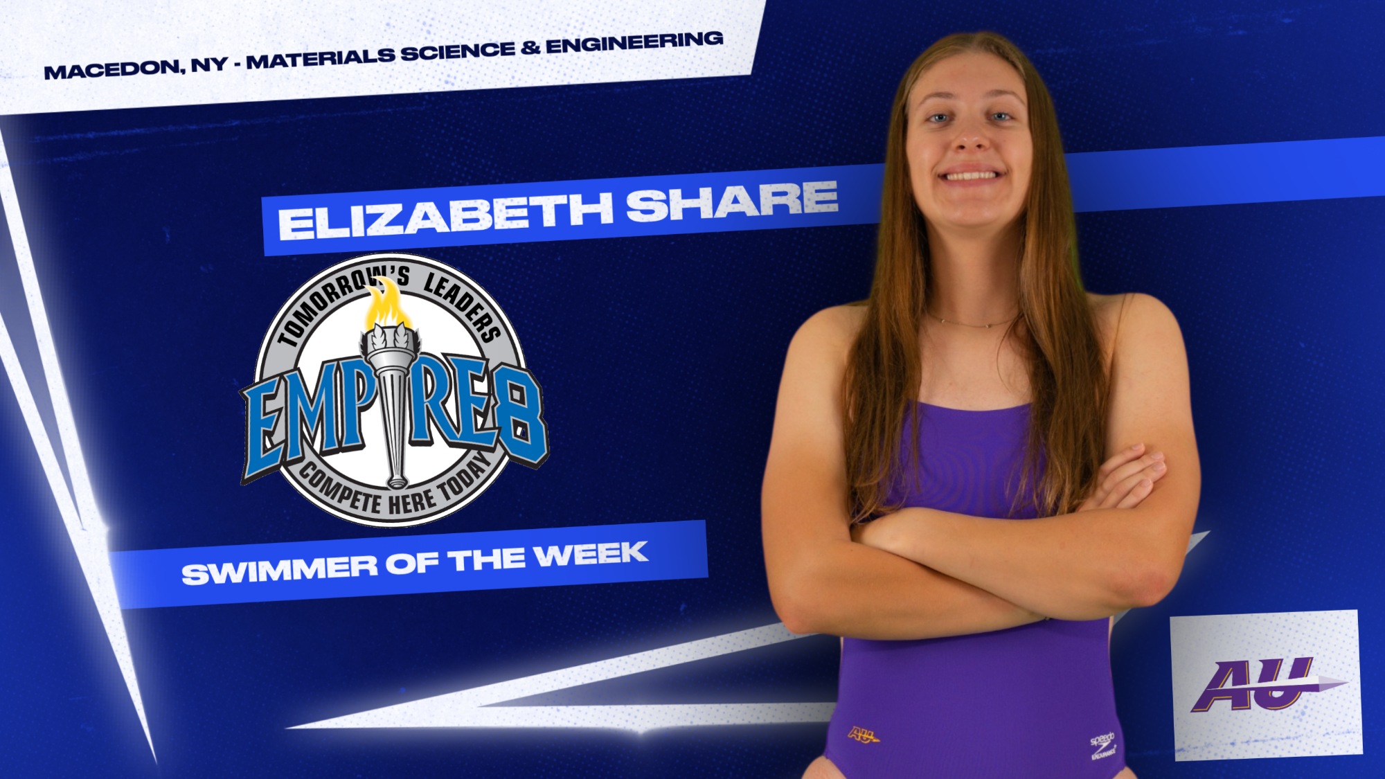 Empire 8 Women's Swimming & Diving Swimmer of the Week - Elizabeth Share