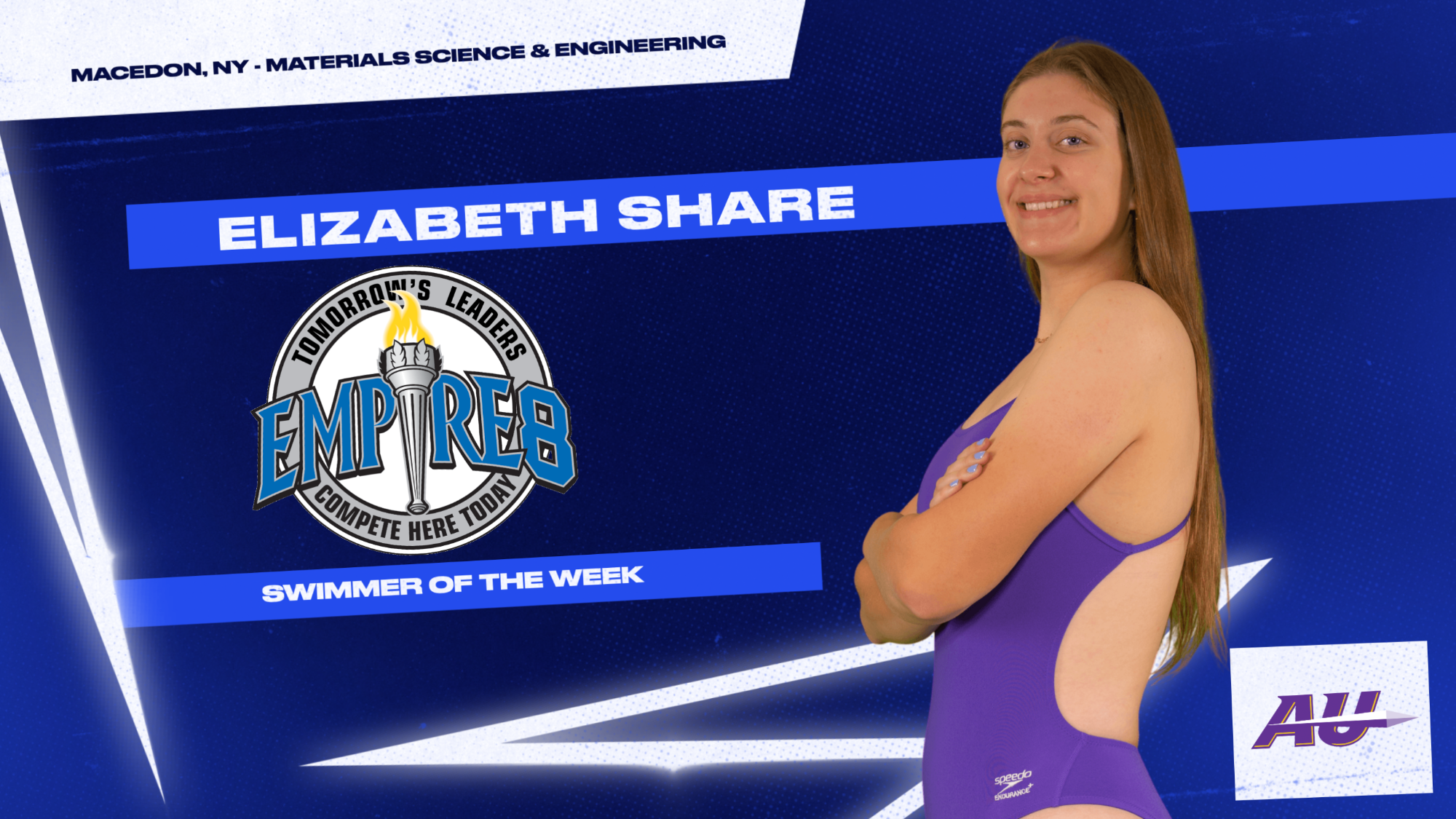 Empire 8 Women's Swimming & Diving Swimmer of the Week - Elizabeth Share