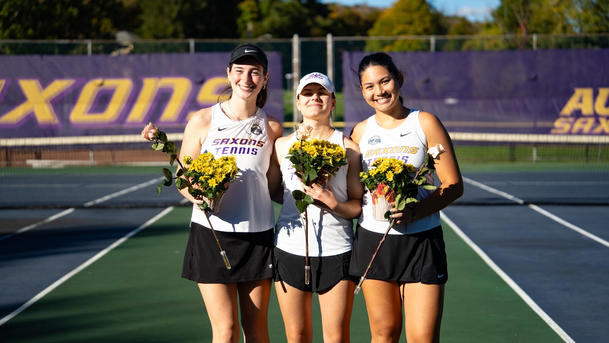 Elizabeth Madsen, Allison Windisch, Alyssa Seegert Senior Day