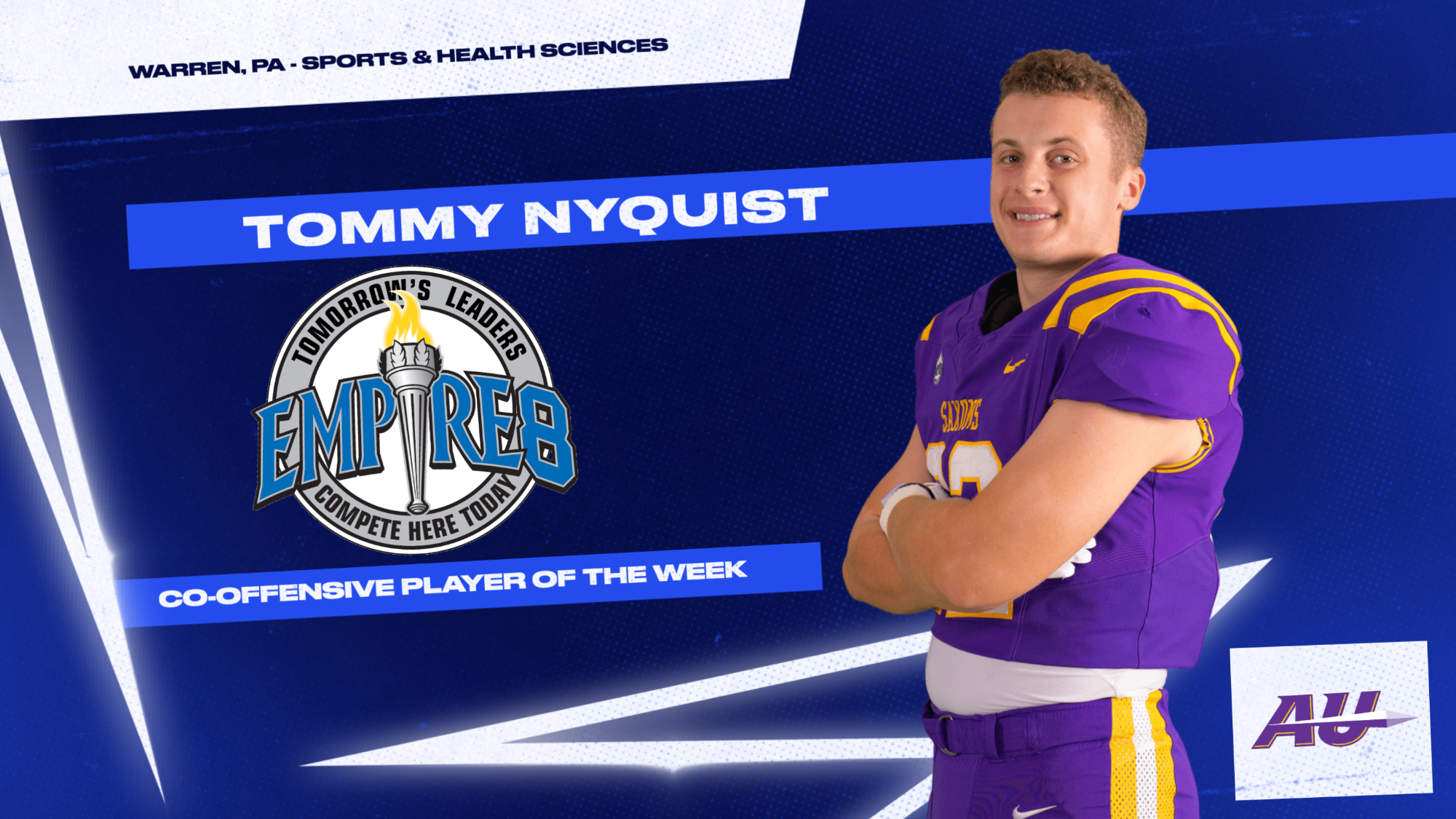 Empire 8 Football Co-Offensive Player of the Week - Tommy Nyquist