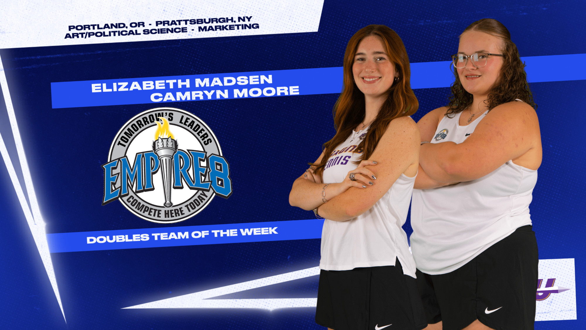 Empire 8 Women's Tennis Doubles Team of the Week - Elizabeth Madsen/Camryn Moore