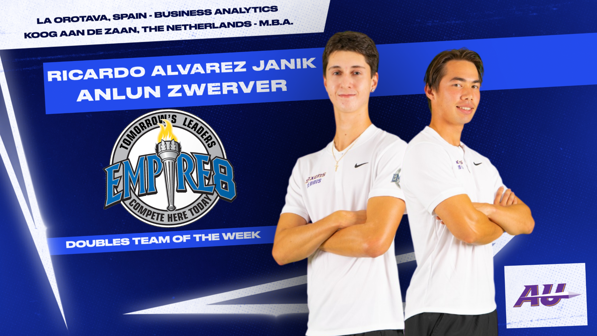 Ricardo Alvarez Janik/Anlun Zwerver Doubles Team Player of the Week
