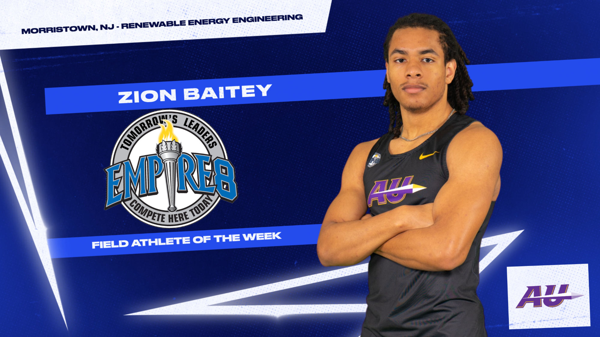 Empire 8 Men's Field Athlete of the Week - Zion Baitey