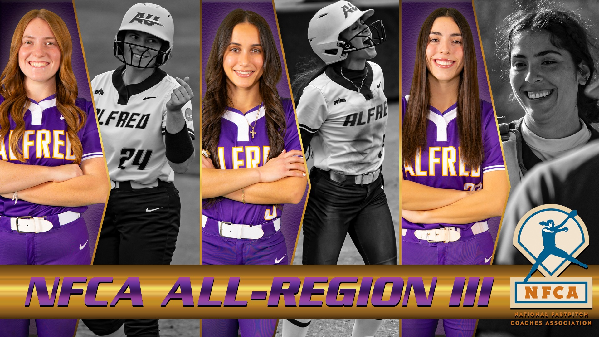 2026 NFCA Division III All-Region III - Kendall Steward, Samantha Vidal, Paris Guzman