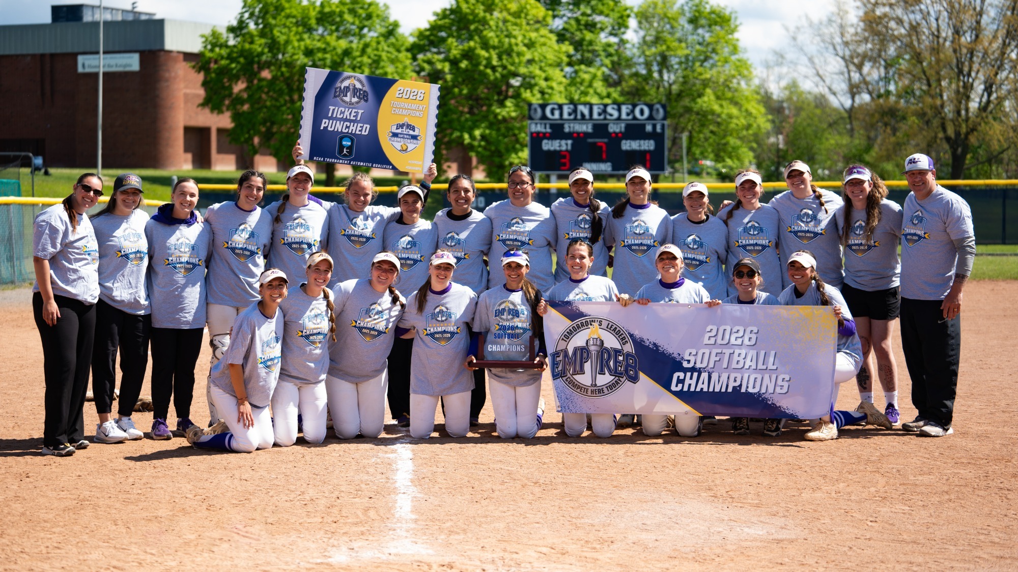2026 Empire 8 Champions - Alfred University Softball