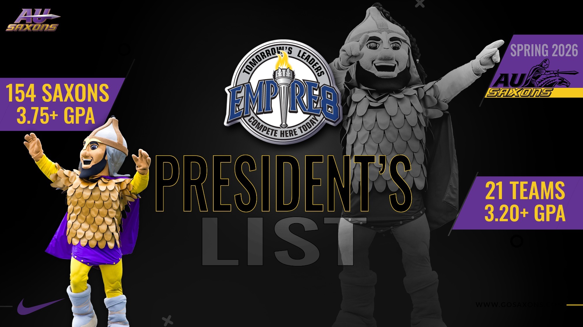 Empire 8 President's List - Spring 2026