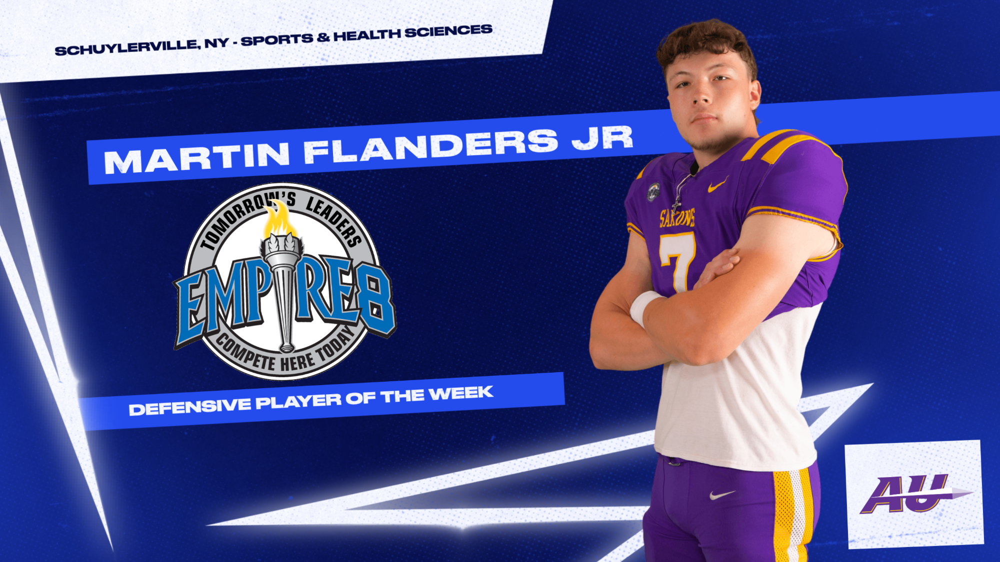 Empire 8 Football Defensive Player of the Week - Martin Flanders Jr