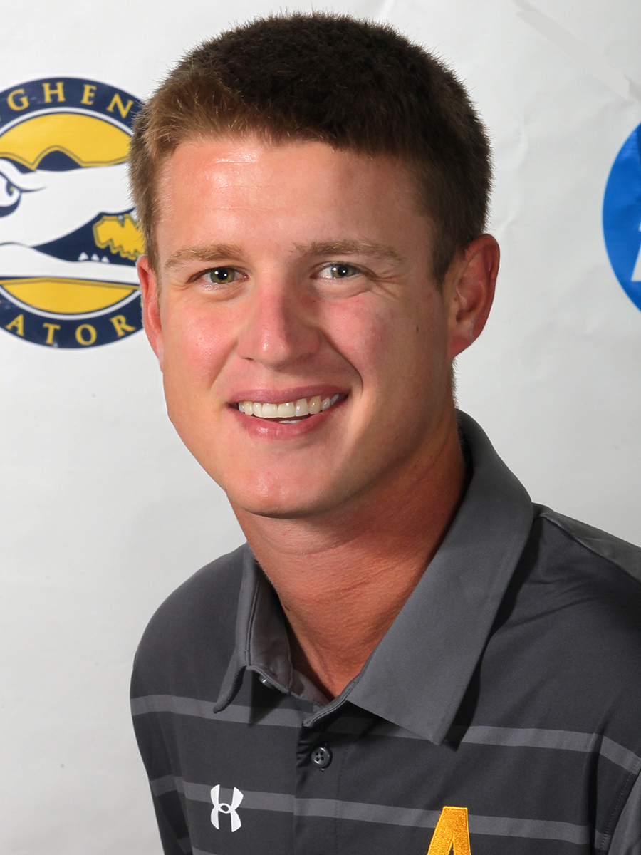 Headshot of Allegheny football assistant Braden Layer