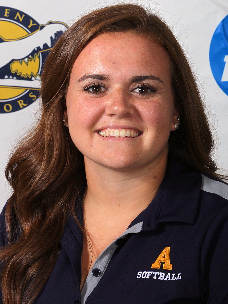 Head shot of Allegheny softball assistant Jess Zavolta