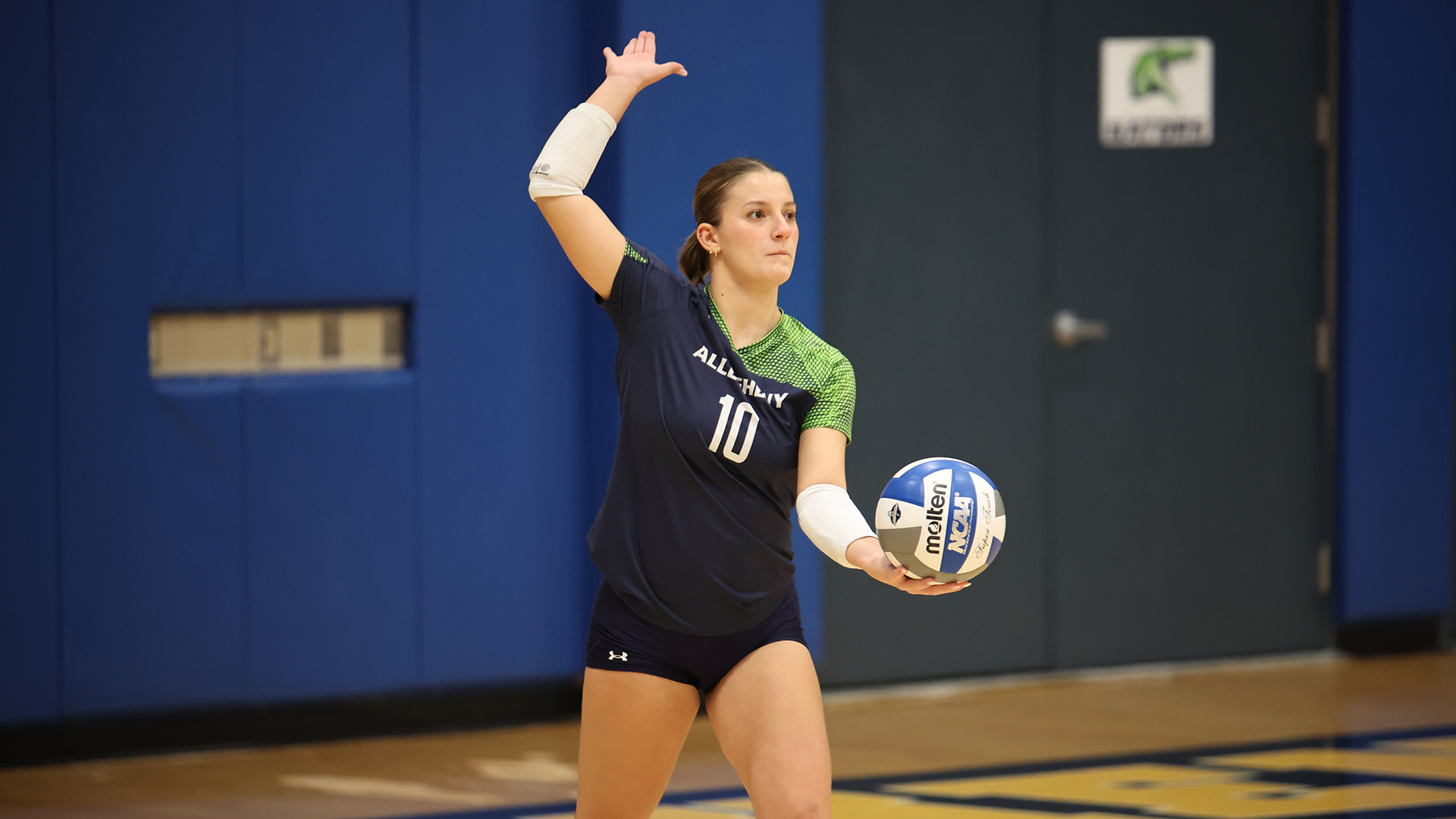 Allegheny College volleyball vs. Bethany, Oct. 10, 2025. Photo by Ed Mailliard.