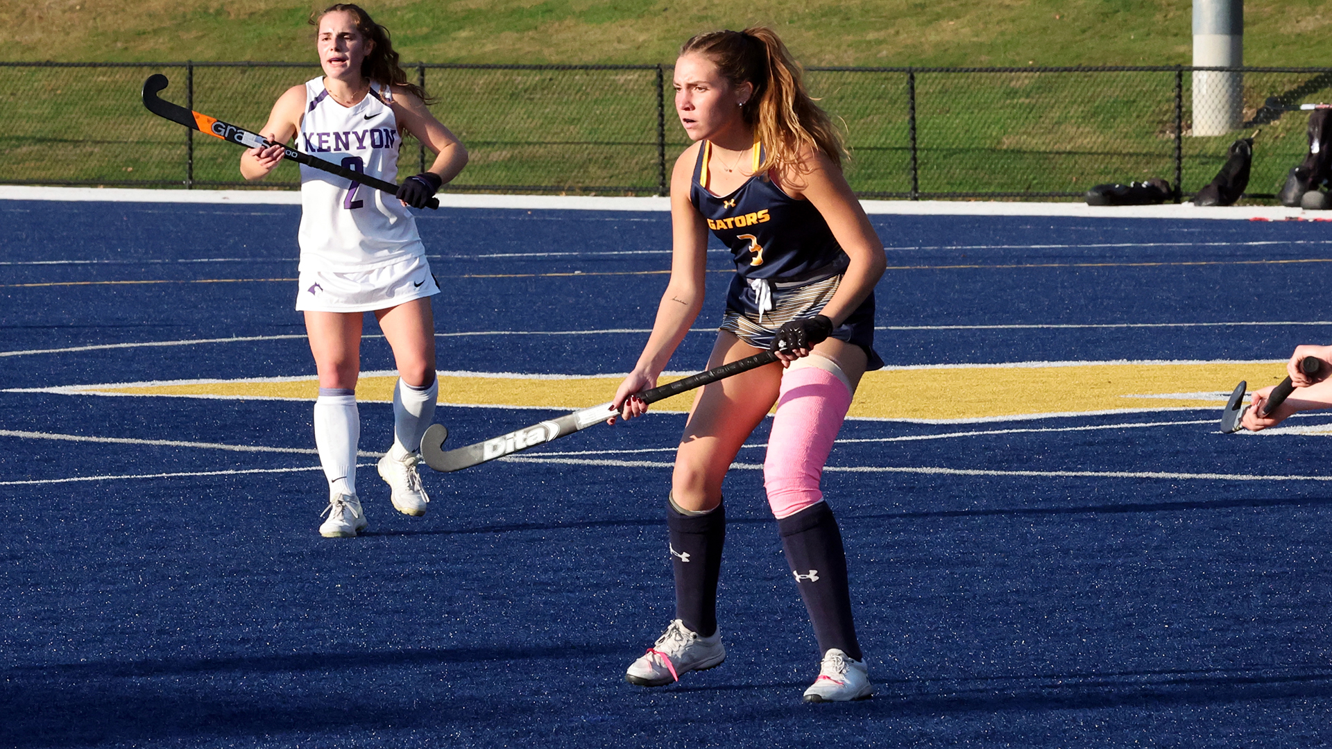 Allegheny College field hockey vs. Kenyon, Oct. 11, 2025. Photo by Ed Mailliard.