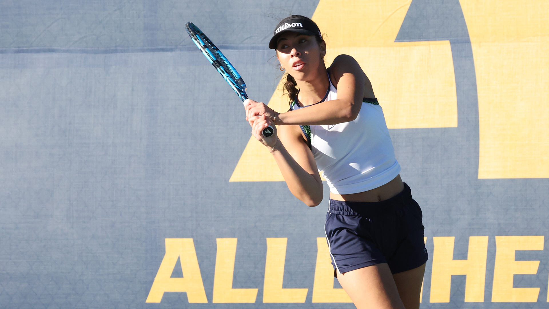 Allegheny College women’s tennis vs. W&J in PAC semifinals, Oct. 16, 2025. Photo by Ed Mailliard.