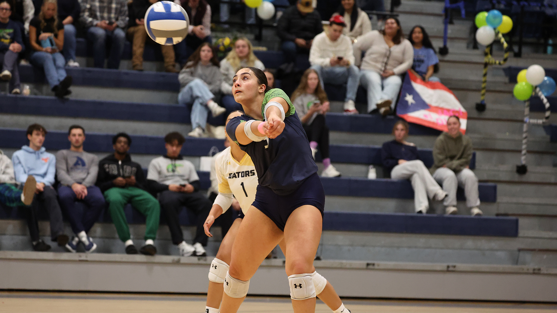 Allegheny College volleyball vs. St. Vincent on Senior Day, Oct. 25, 2025. Photo by Ed Mailliard.