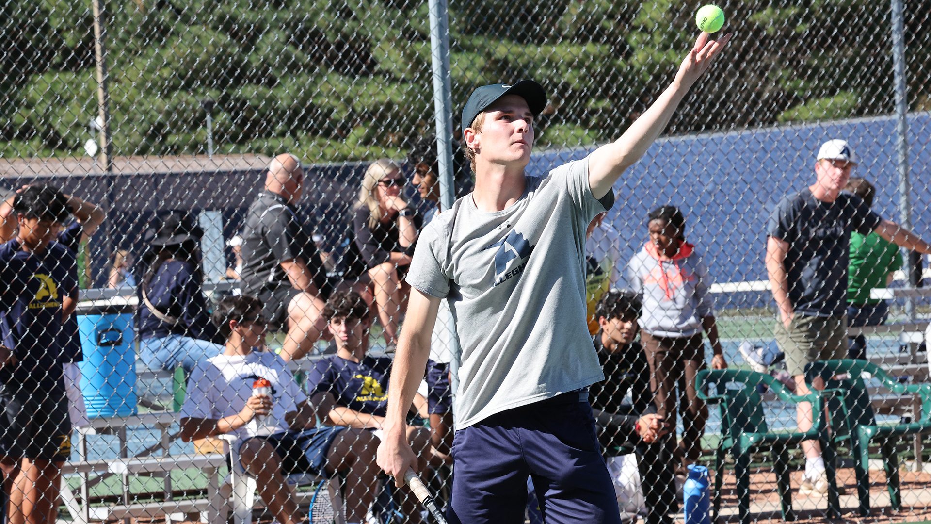 Allegheny College tennis vs. Juniata, October 3, 2025. Photo by Ed Mailliard.