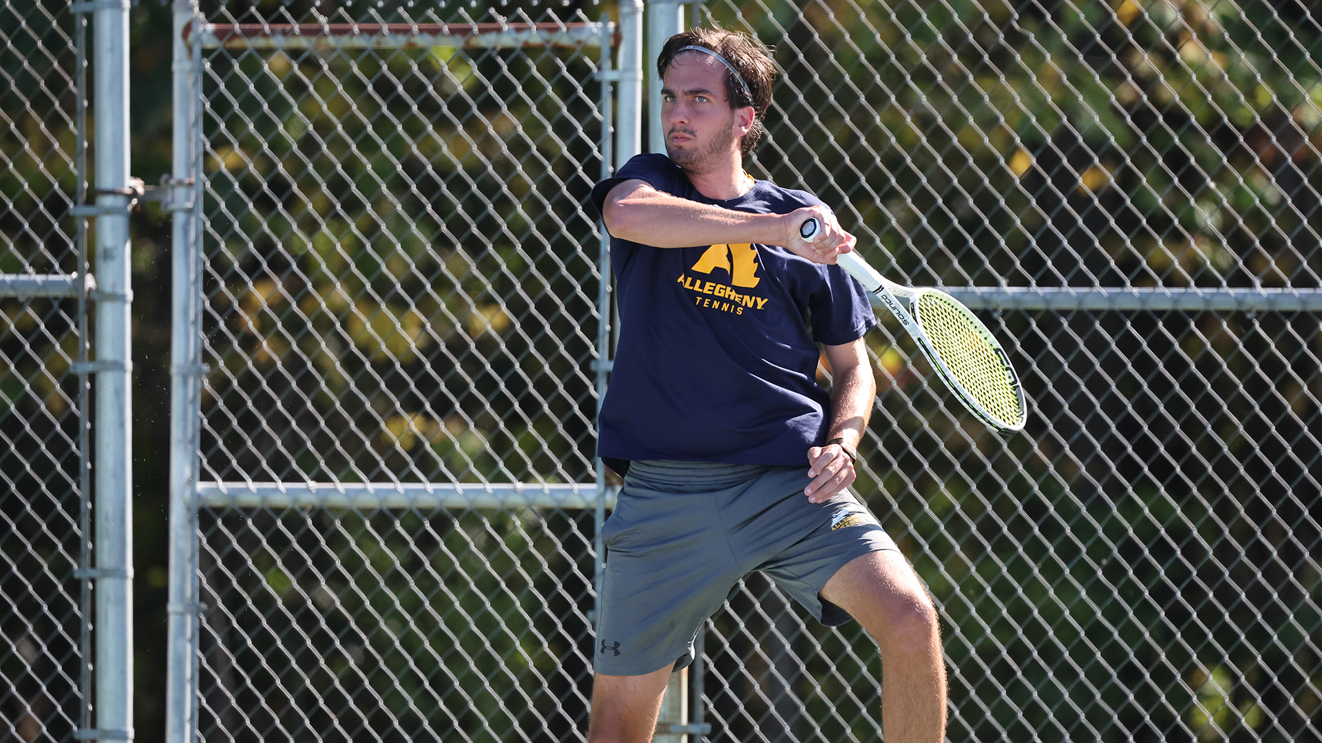 Allegheny College tennis vs. Juniata, October 3, 2025. Photo by Ed Mailliard.