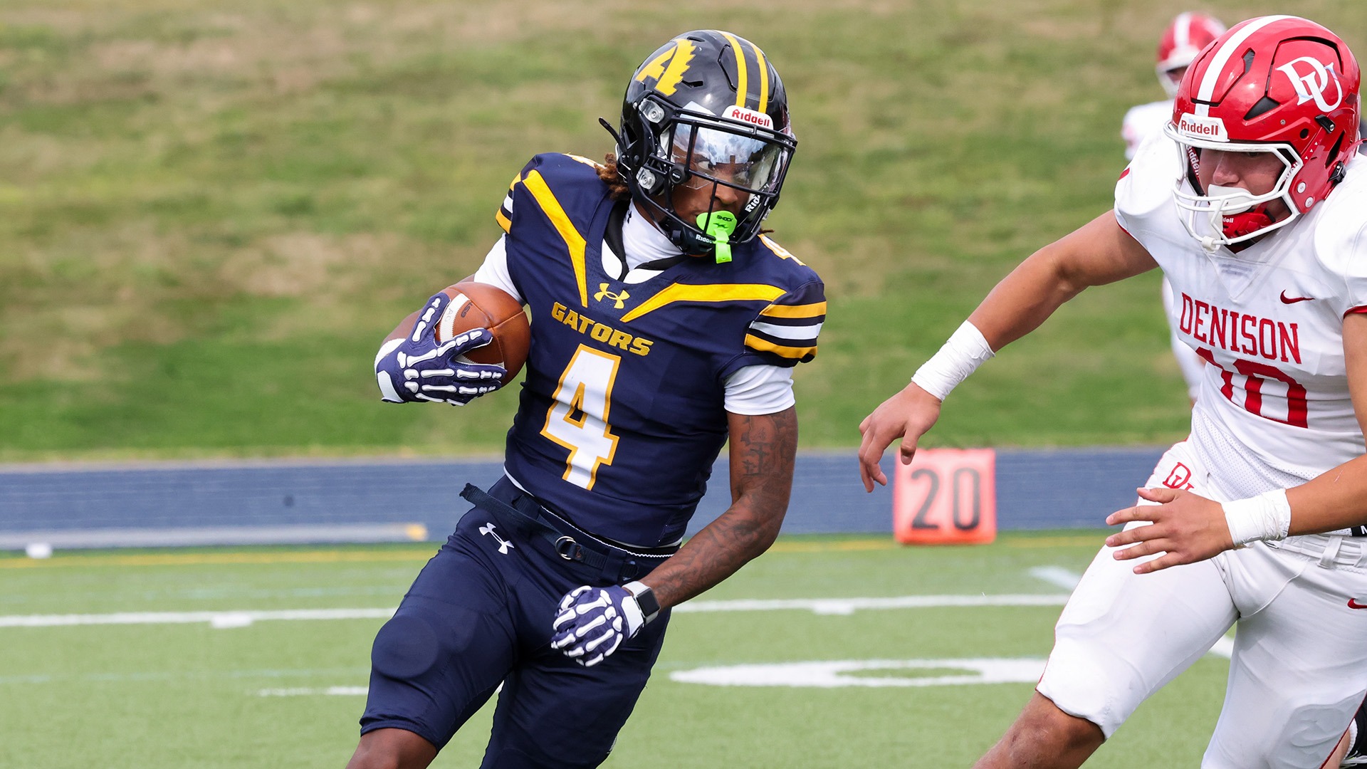 Devin Larry vs. Denison, Sept. 6, 2025. Photo by Ed Mailliard.