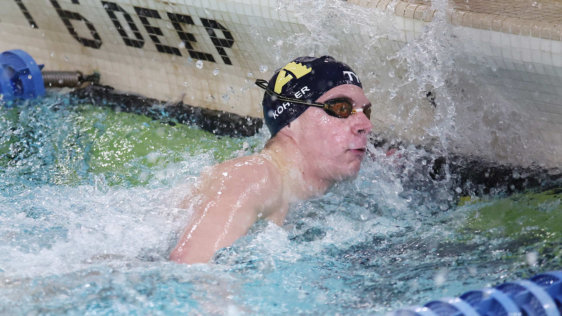 Allegheny College swimming vs. Penn State Behrend, Dec. 6, 2025. Photo by Ed Mailliard.