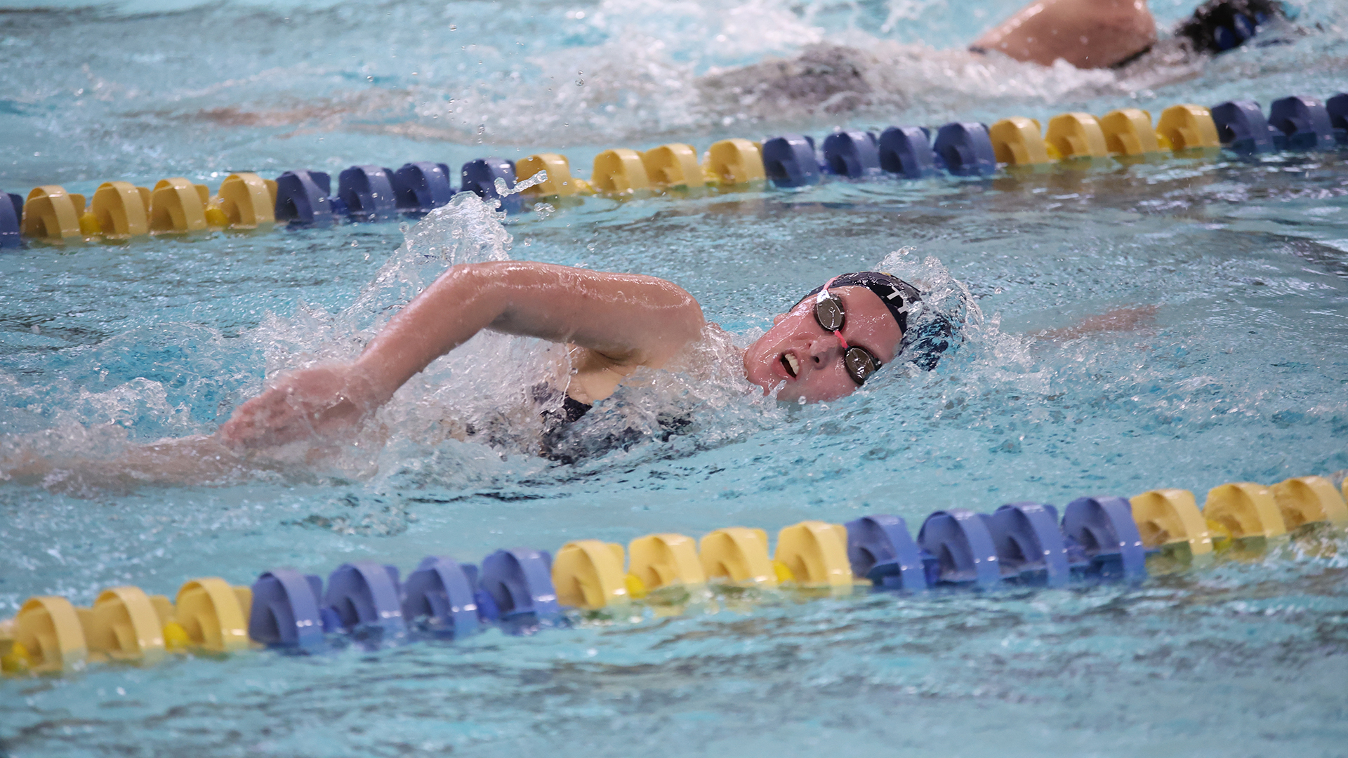 Allegheny College swimming vs. Penn State Behrend, Dec. 6, 2025. Photo by Ed Mailliard.